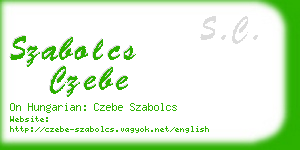 szabolcs czebe business card